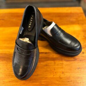 Portland Leather, Patina, Zoe Chunky Black Leather Loafer